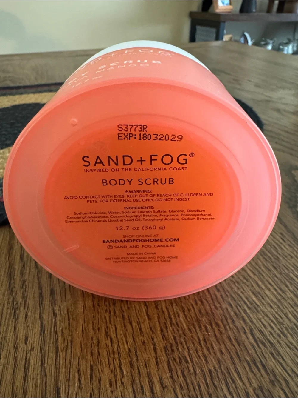 SAND + FOG Guava Mango Body Scrub — Coral-Orange